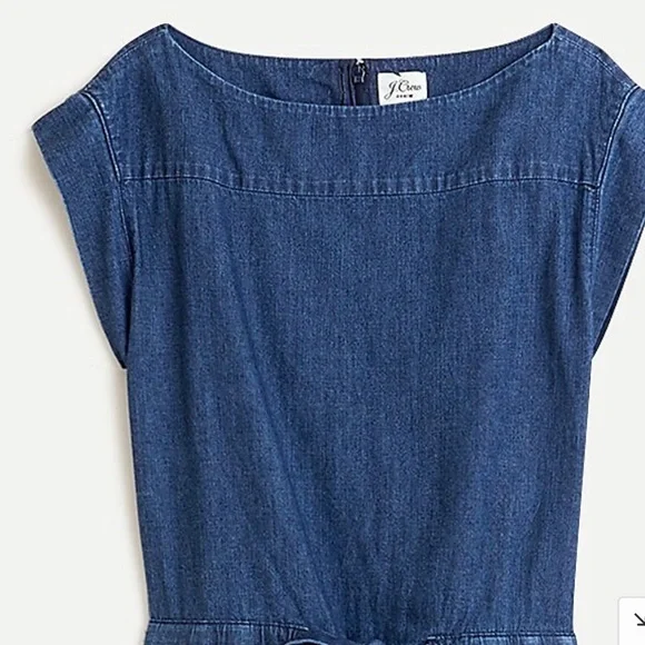 J Crew Boatneck Jumpsuit in Chambray - Picture 6 of 7
